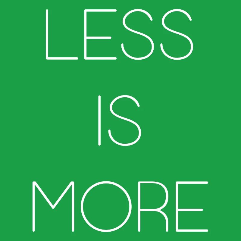 Moins, c’est plus