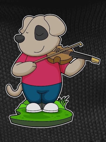 Dog Musician Violin Music