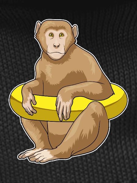 Monkey Swimming Swim Ring Summer
