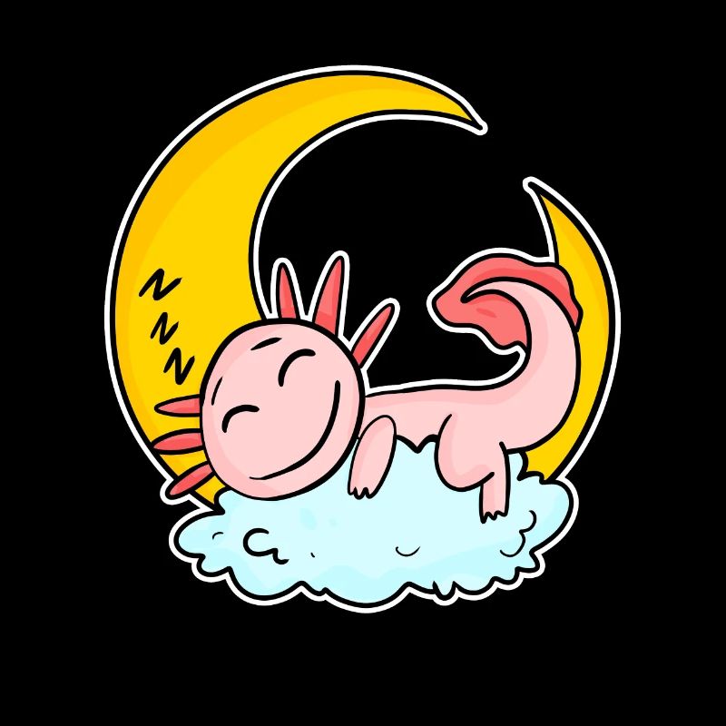 Schlafender Axolotl