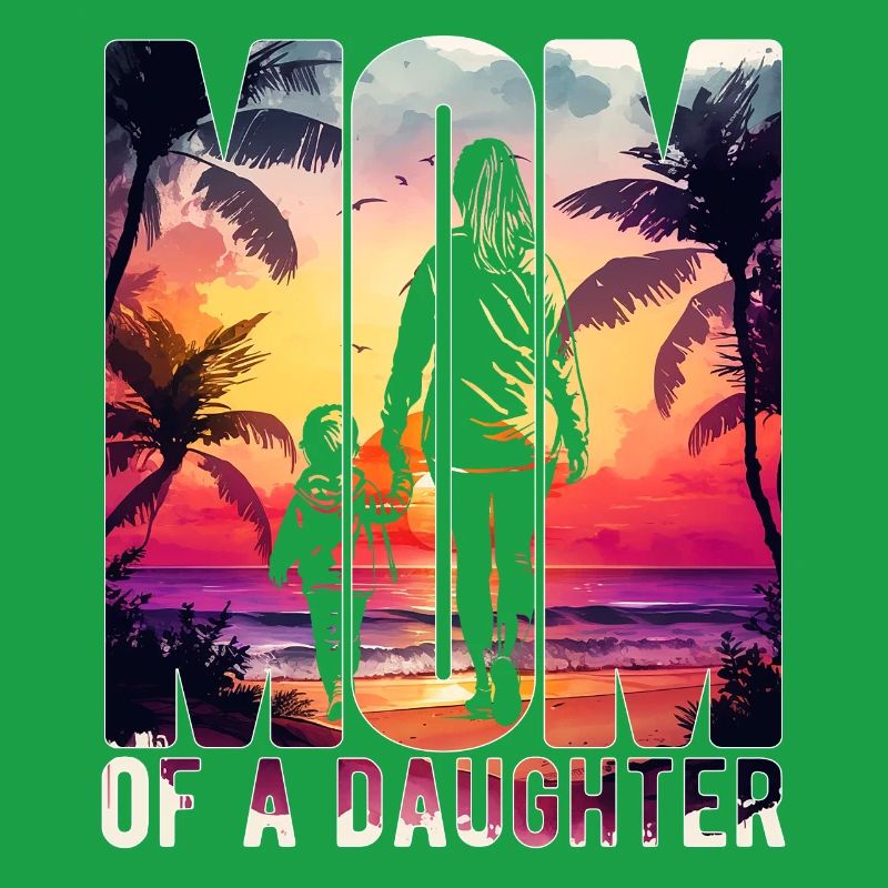 Mutter mit einer Tochter Muttertag Strand Mama