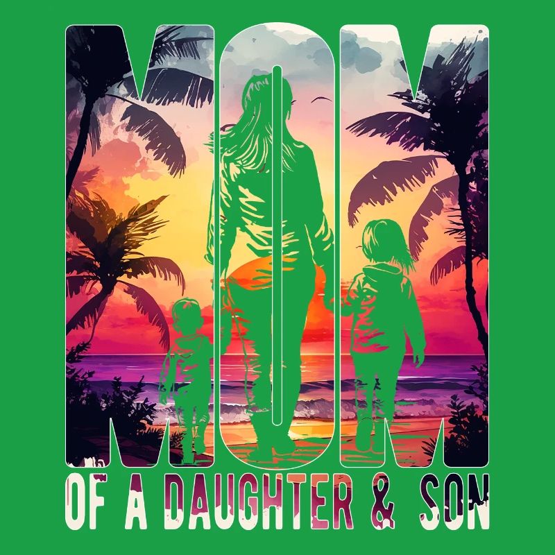 Mutter mit Tochter Sohn Muttertag Strand Mama Kind