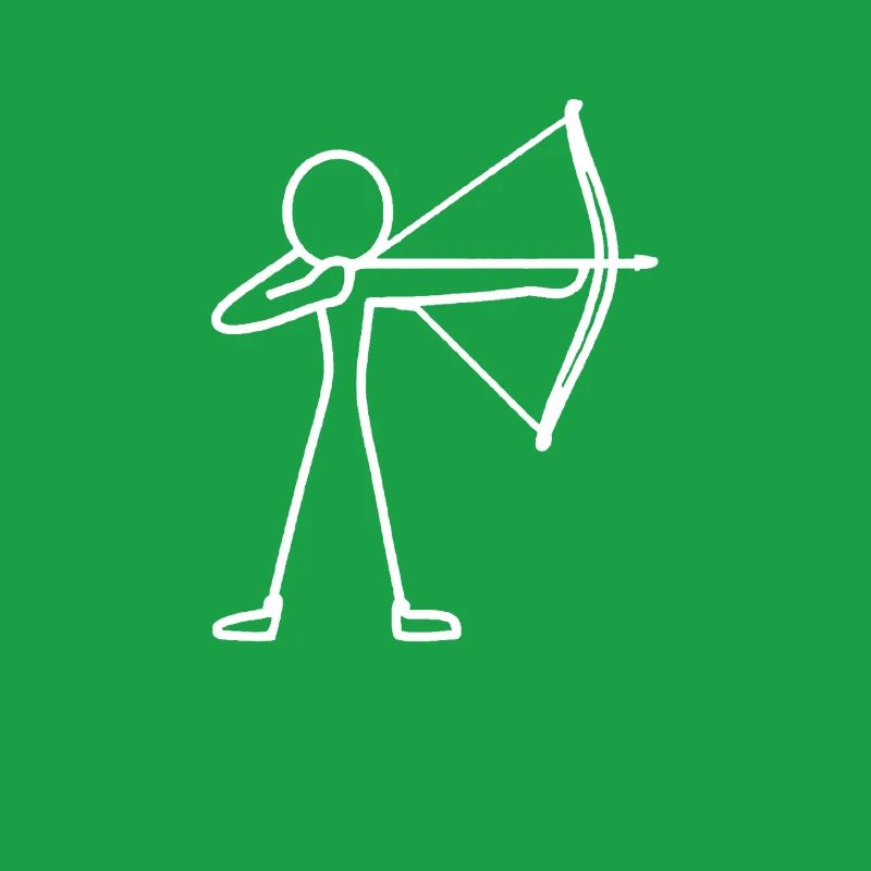 Strichmännchen Bogen Bogenschießen Bogenschütze