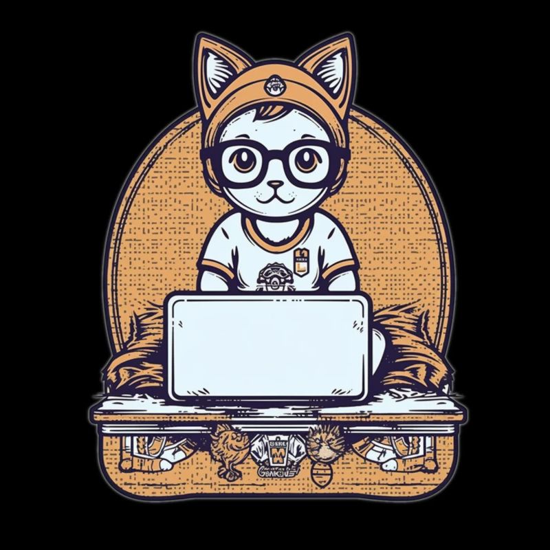 Techy Cat at Desk