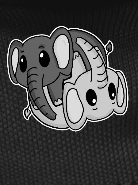 Elephant Yin Yang Symbol