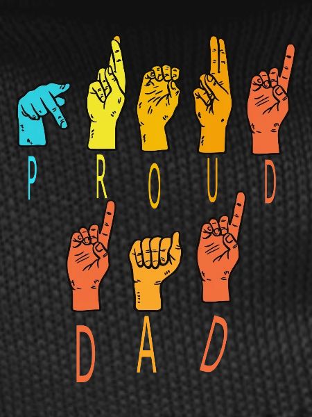 Proud Dad Rainbow Hands