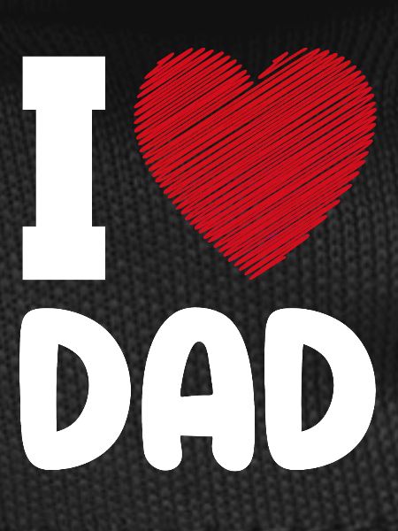 I Love Dad heart