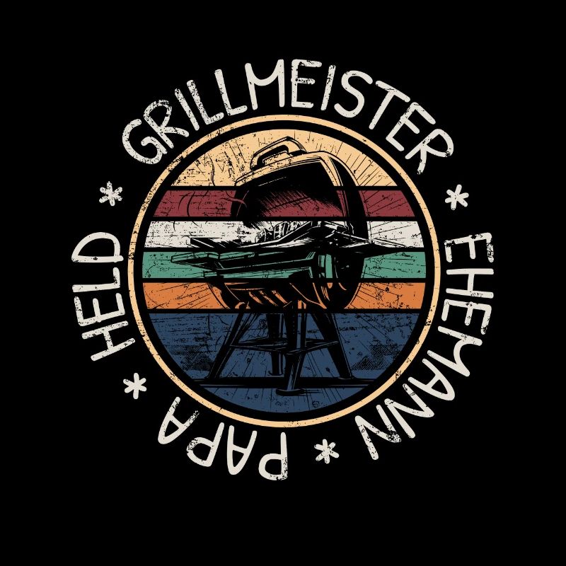 Grillmeister Ehemann Papa Held Grillen BBQ Retro