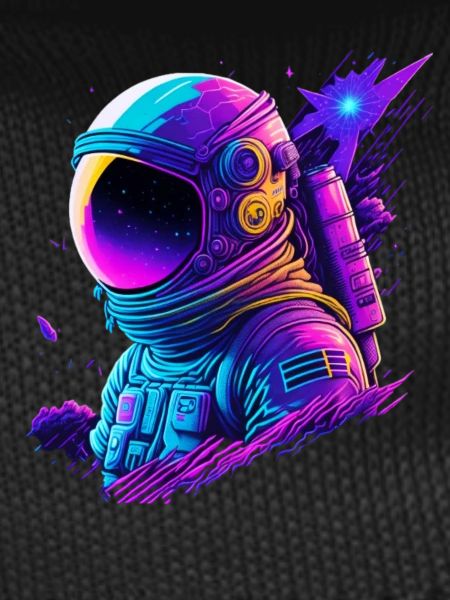 Synthwave Astronaut Space Explorer