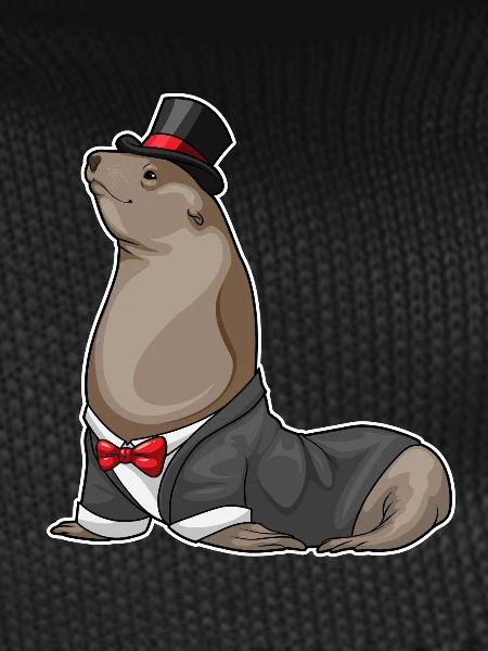 Seal Groom Top Hat Wedding