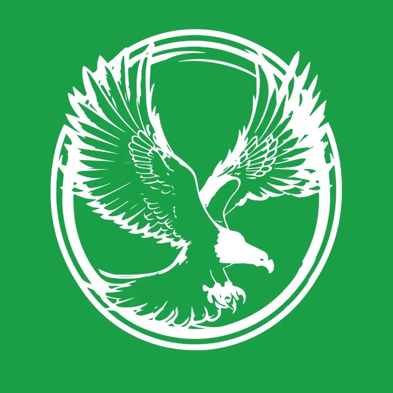 Strong eagle silhouette