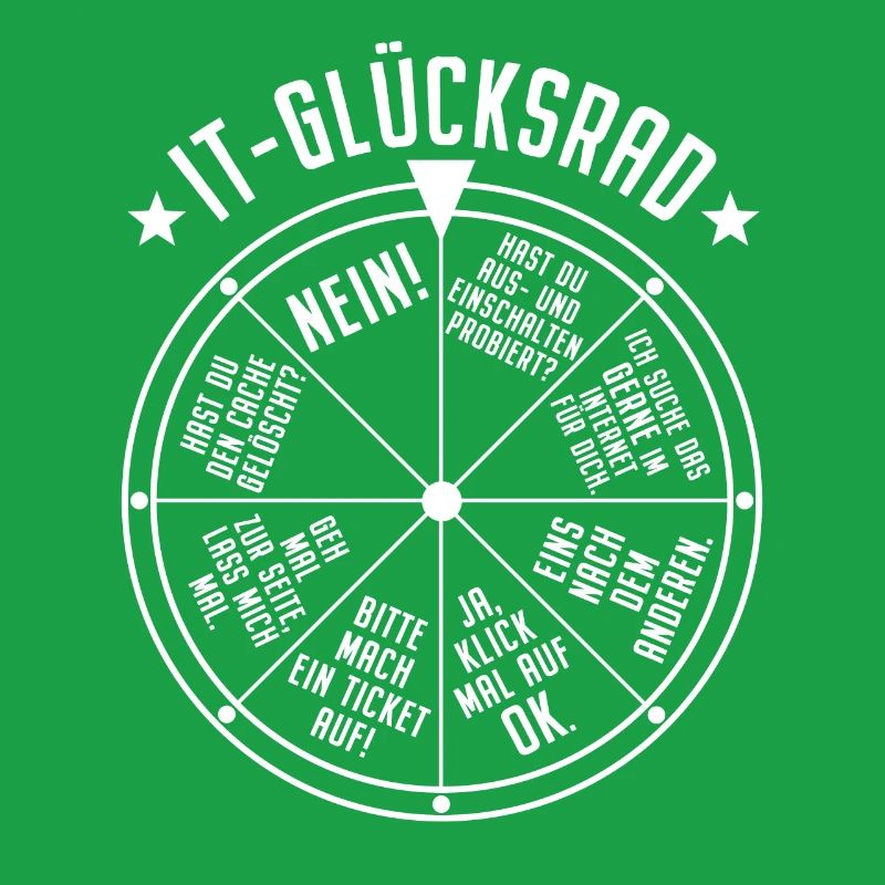 IT Support Glücksrad Service Desk IT Helpdesk Nerd