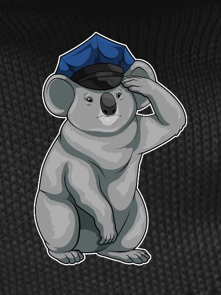 Koala Policeman Police Cap Police