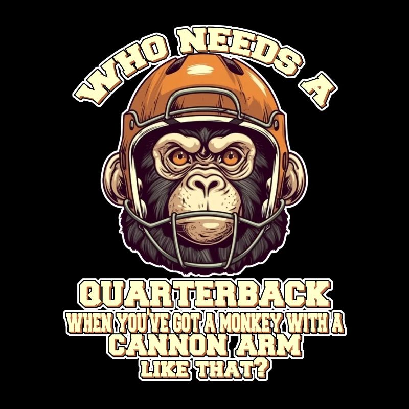 Motivierender Quaterback Affe