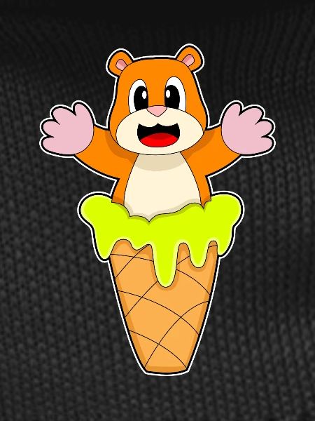 Hamster Waffle Ice Cream