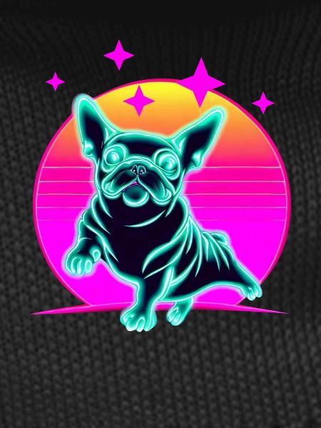 French Bulldog Synthwave Frenchie