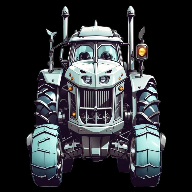 Tractor with eyes