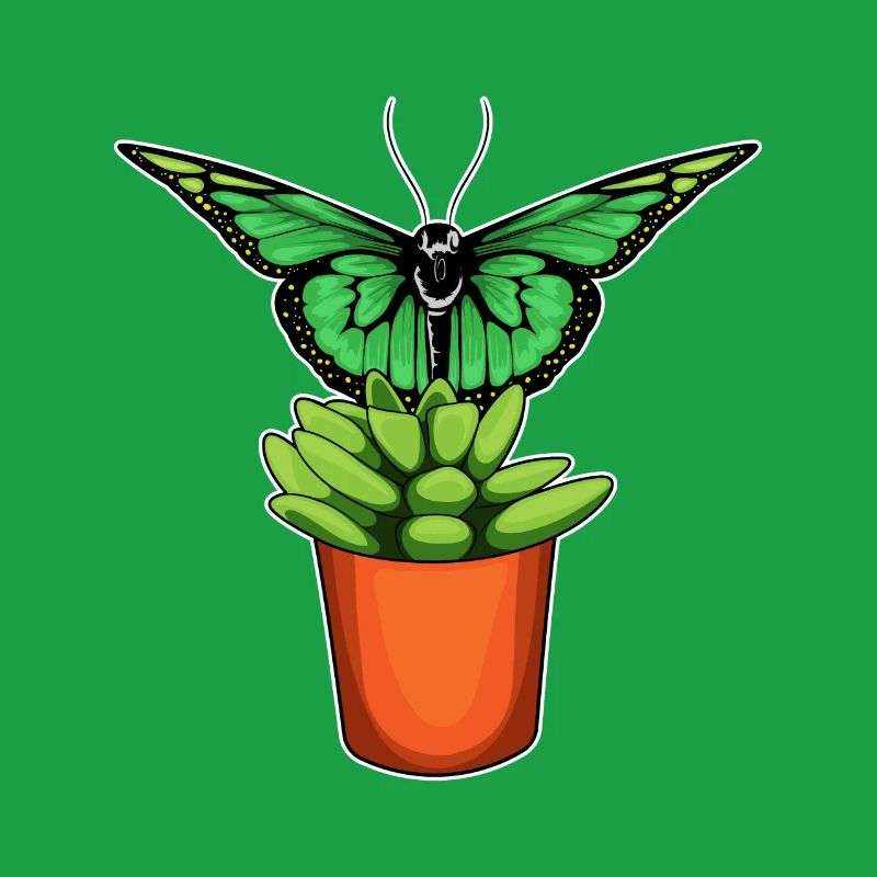 Fleur de pot de fleurs papillon