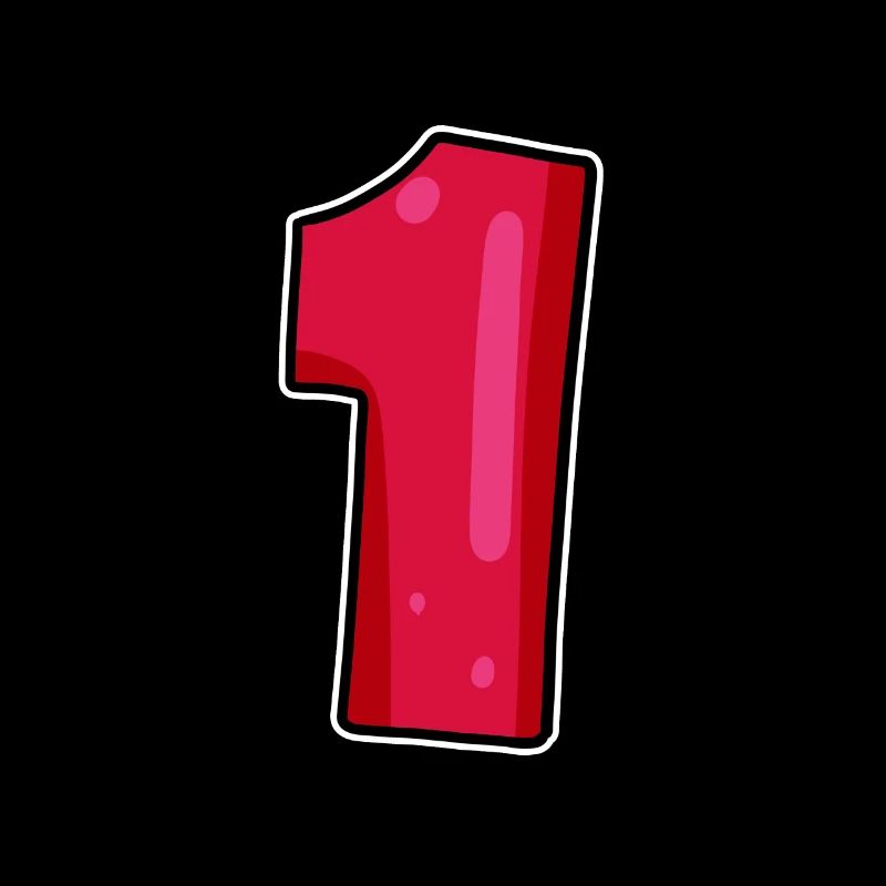 Number 1 Red Dark