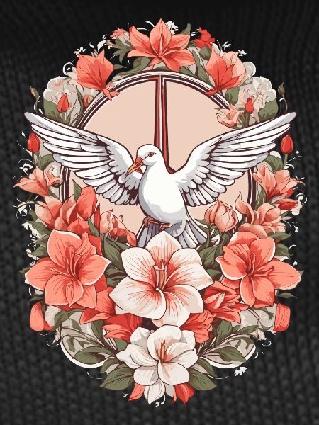 Peace sign with dove