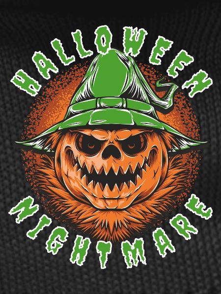 Green Haunted Pumpkin and Hat