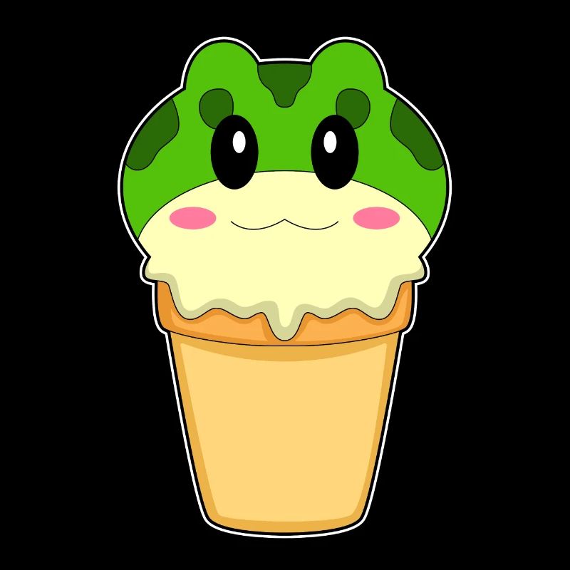 Frosch Eiswaffel