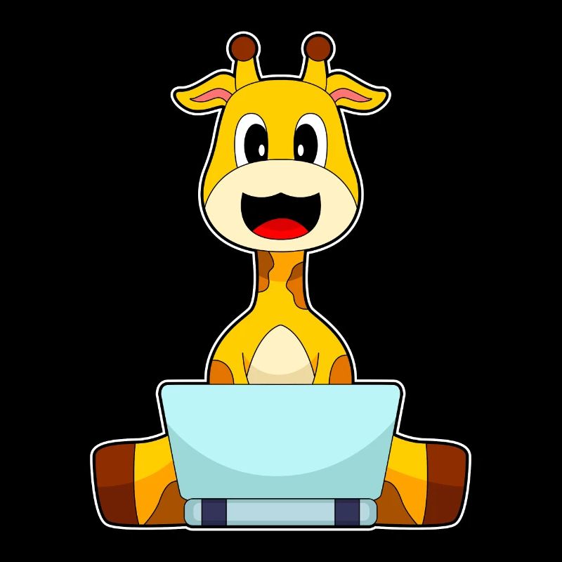 Ordinateur portable girafe