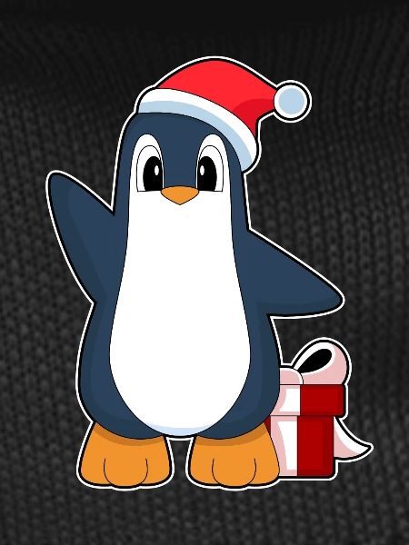 Penguin Christmas Santa Hat