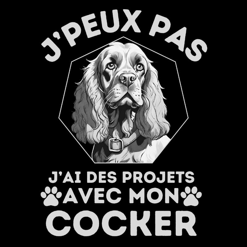j ai des projets avec mon cocker chien mignon 1