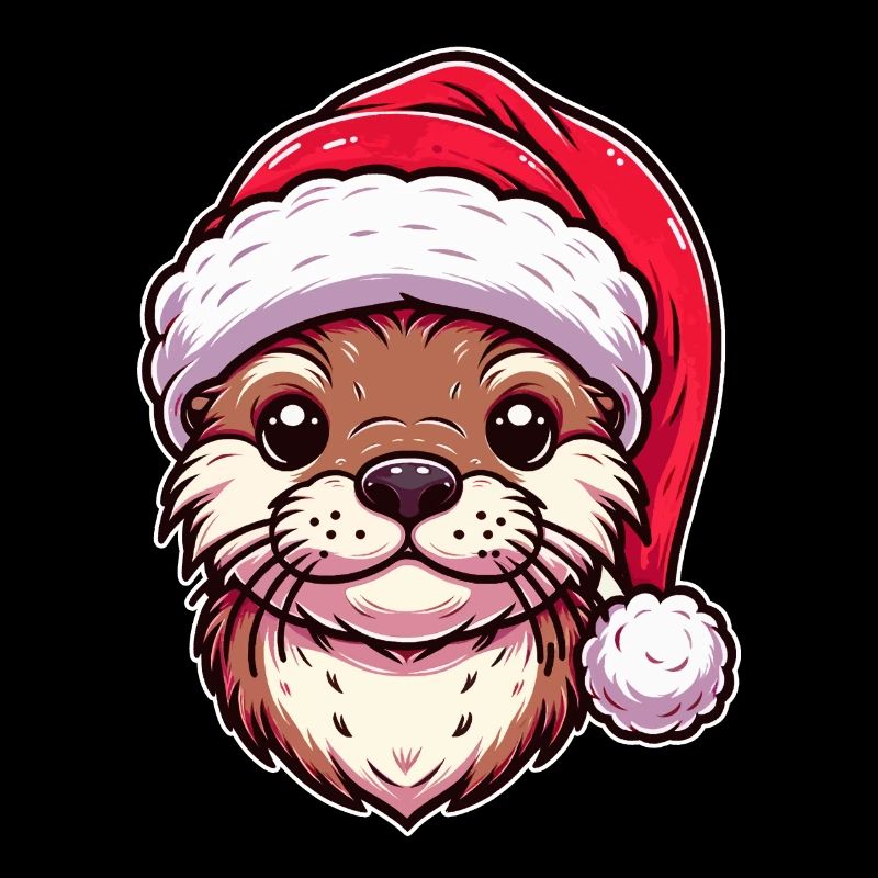 Christmas Otter Magic - Festive Design