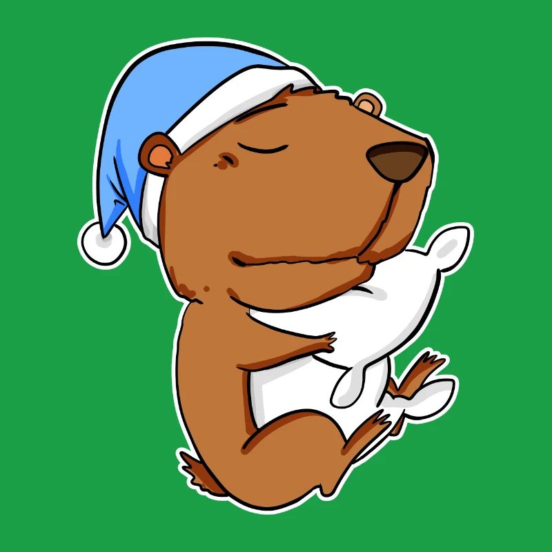 Capybara Capybara Tired Pillow Relax