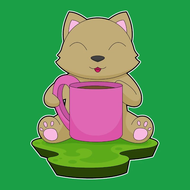 Katze Kaffee Becher