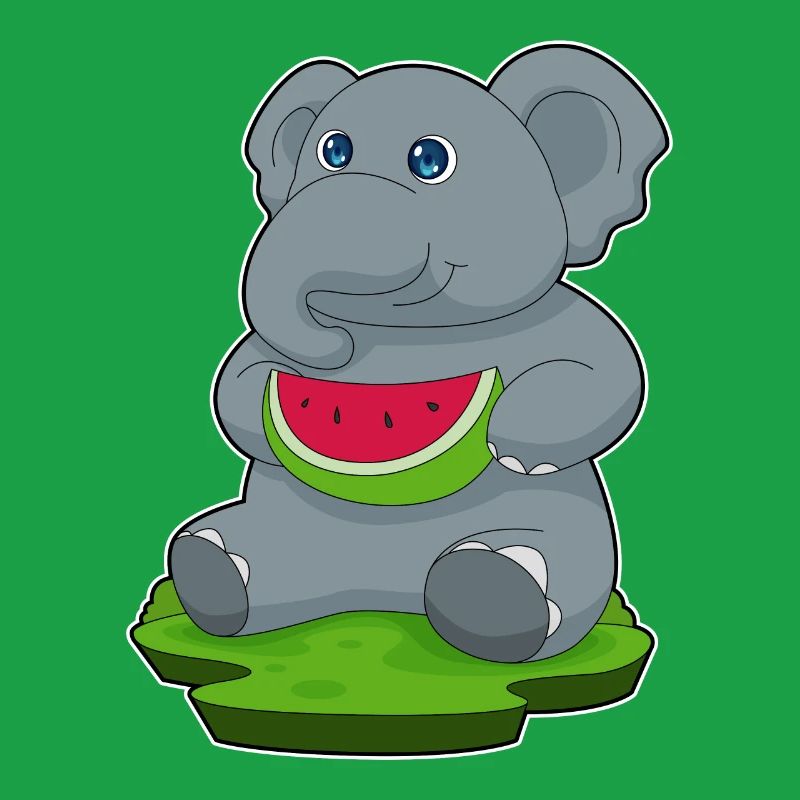 Éléphant Pastèque Fruit