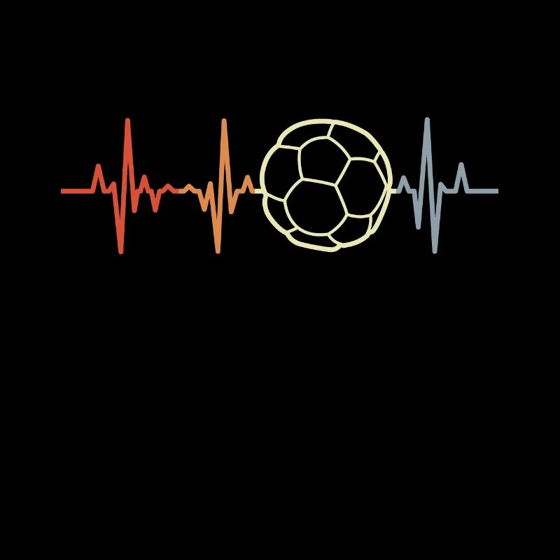 Palpitations de coeur de handball vintage