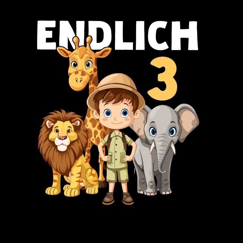 3 Kindergeburtstag Löwe Elefant Giraffe 3 Jahre