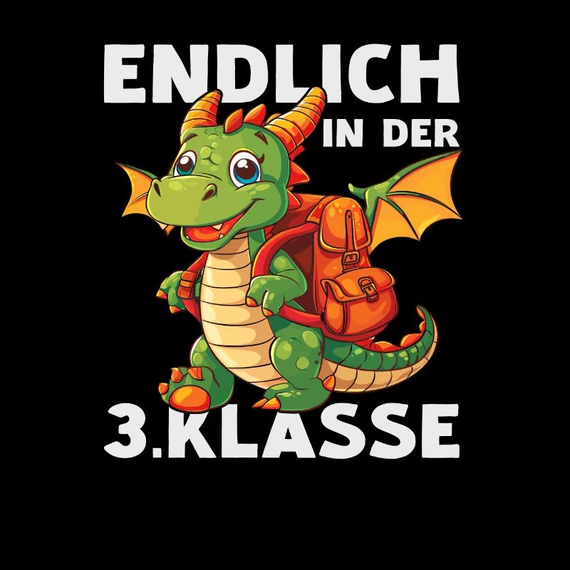 Drache 3 Klasse Jungen Mädchen Schule Drachen