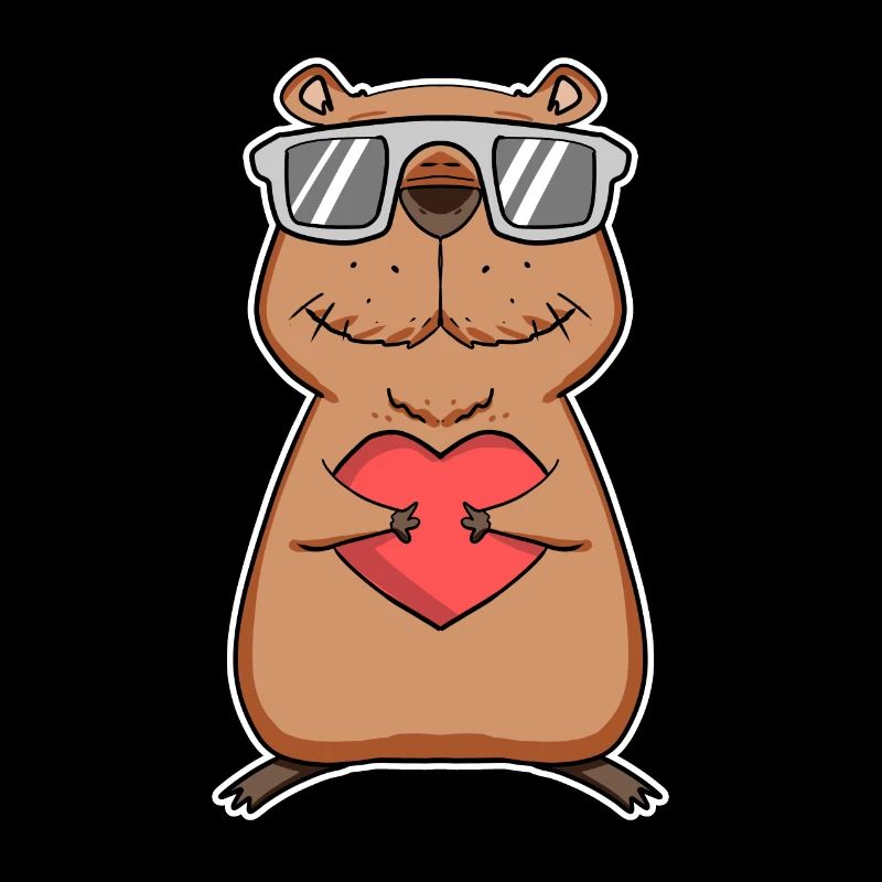Capybara Cool Capybara Heart Love