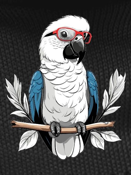 Parrot with glasses