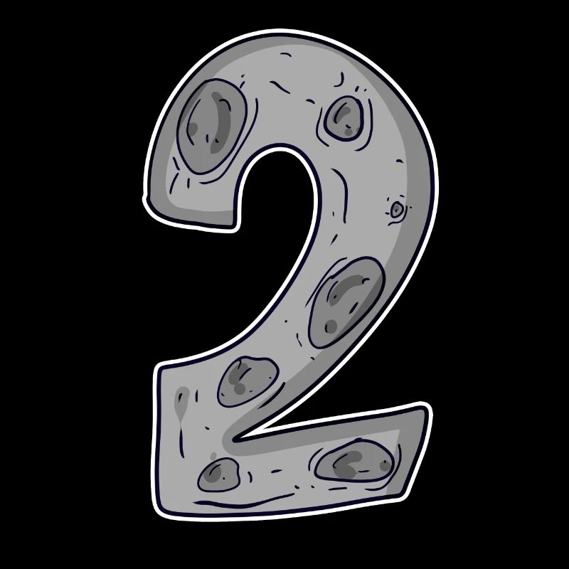 Two - 2 - Number Number Moon