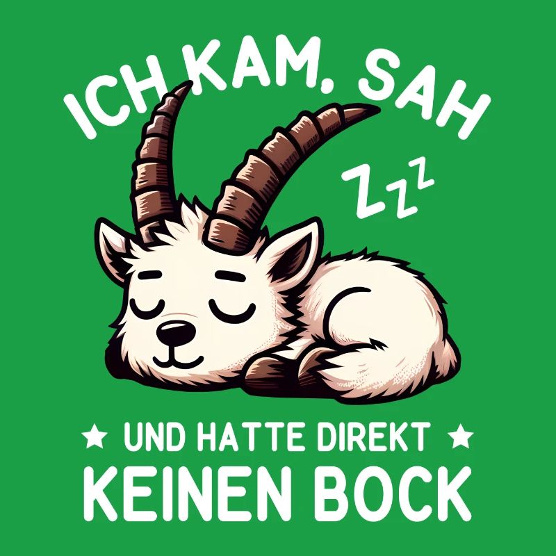Süßer schlafender Steinbock hat null Bock