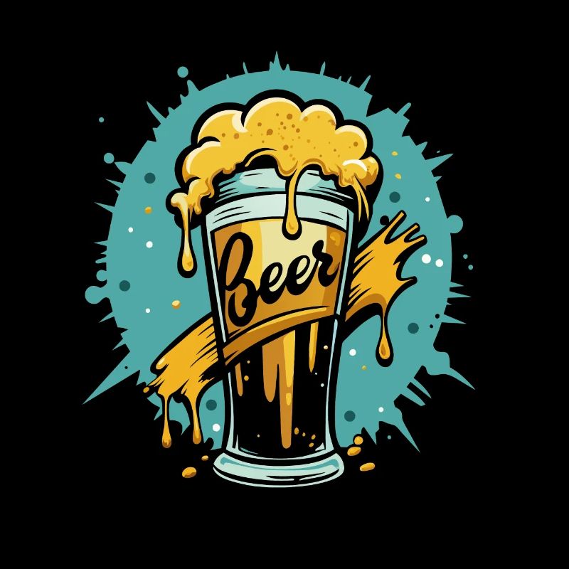 Graphique d’éclaboussures de bière mousseuse