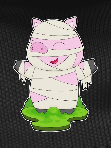 Pig Halloween Mummy