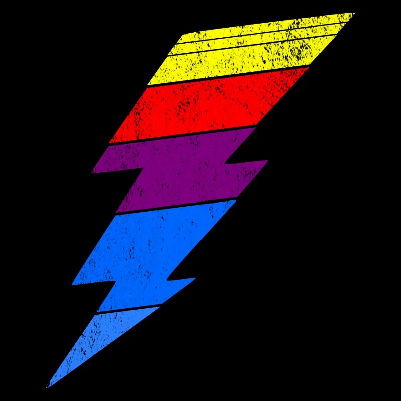 Colorful lightning effect on clothes