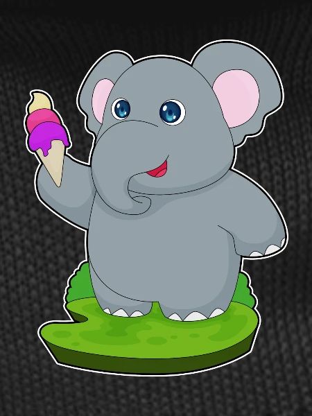 Elephant Waffle Ice Cream