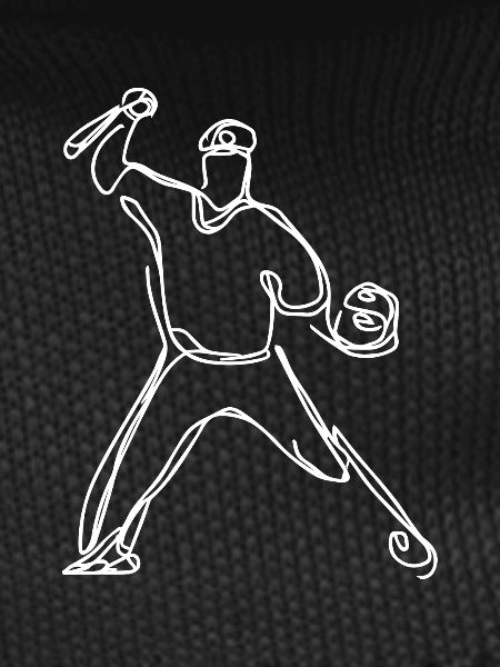 Baseball player sketch