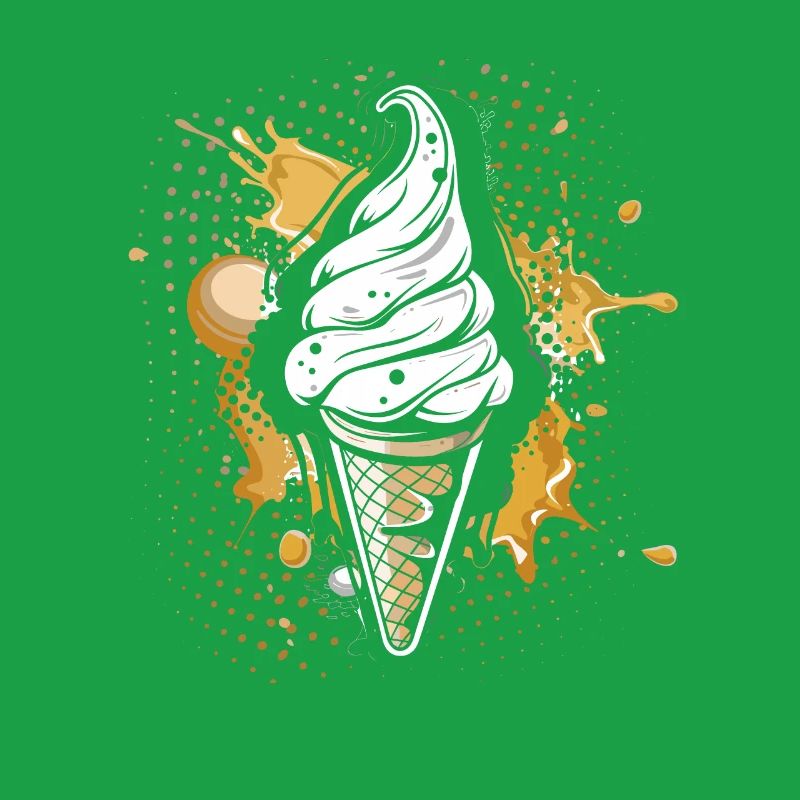 Cornet de crème glacée Éclaboussures de couleur