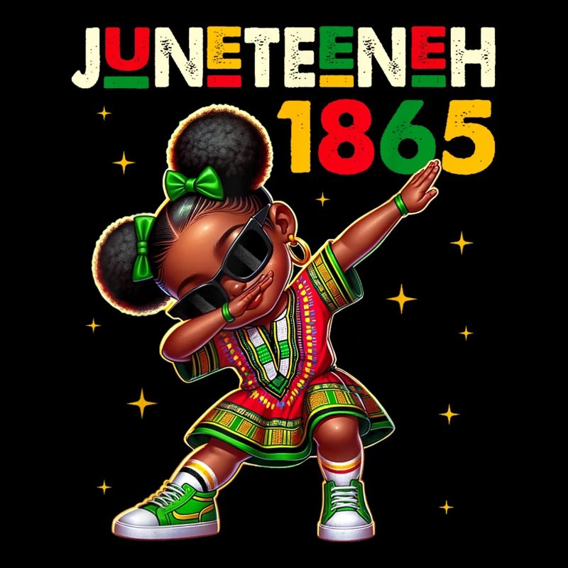 Juneteenth Dabbing Schwarze Mädchen Königin Melanin Brown