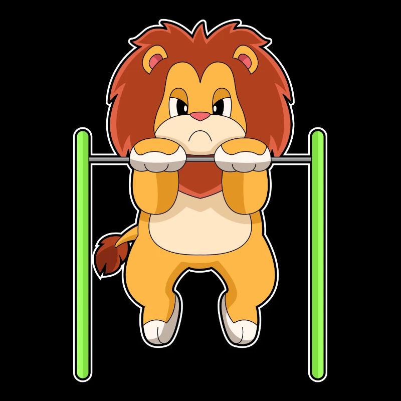 Lion Bodybuilder Pull-ups Bodybuilding