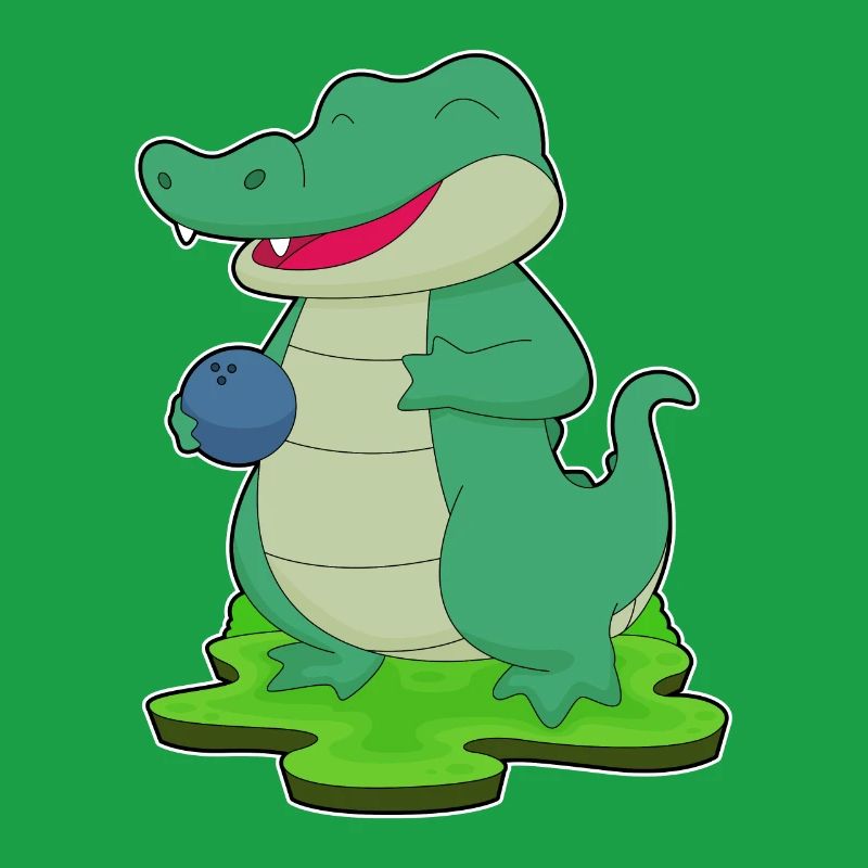 Boule de bowling en crocodile
