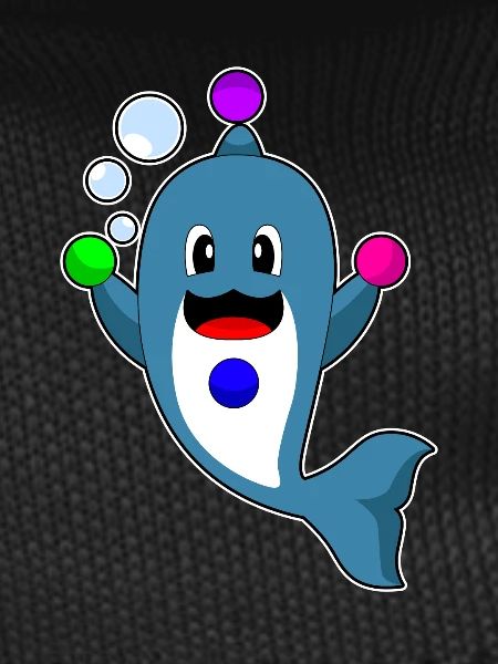 Dolphin juggler juggling